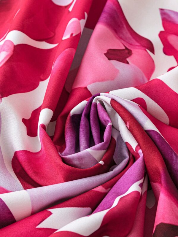 Vestido Maxi Estampado Floral con Cuello en V y Cintura Ajustable - Image 8