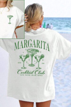Remera de Verano con Estampado Gráfico y Manga Corta