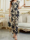 Mono Floral Elegante con Volantes y Cintura Alta
