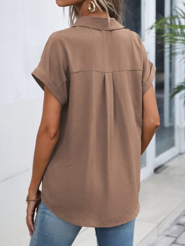 Camisa Casual de Manga Murciélago con Botones Frontales - Image 149