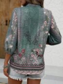 Camisa de Estilo Boho con Estampado Floral Vintage