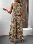 Set Veraniego Boho para Mujer: Top sin Mangas y Pantalón Ancho