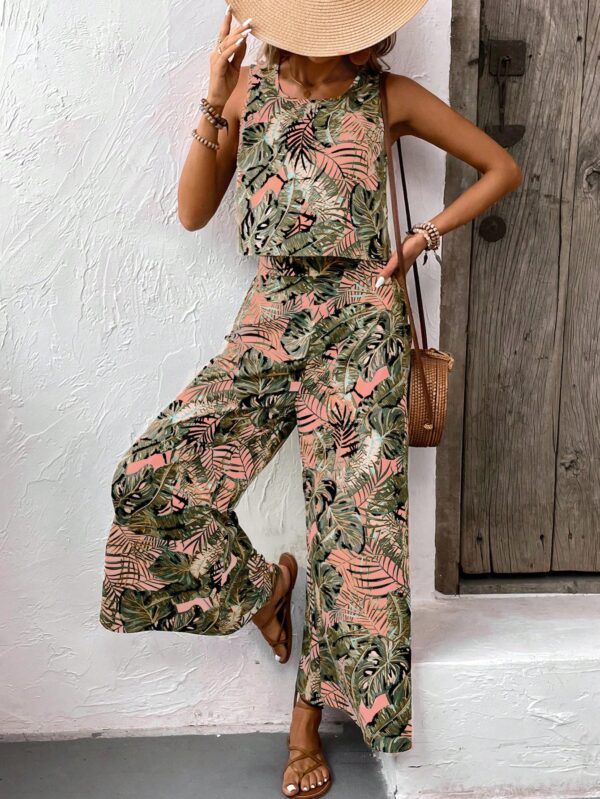 Set Veraniego Boho para Mujer: Top sin Mangas y Pantalón Ancho - Image 4
