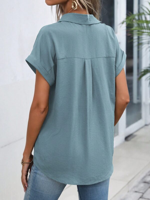Camisa Casual de Manga Murciélago con Botones Frontales - Image 121