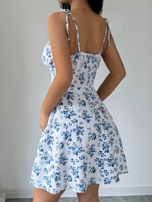 Vestido Corto Boho con Tirantes y Estampado Floral - Image 8