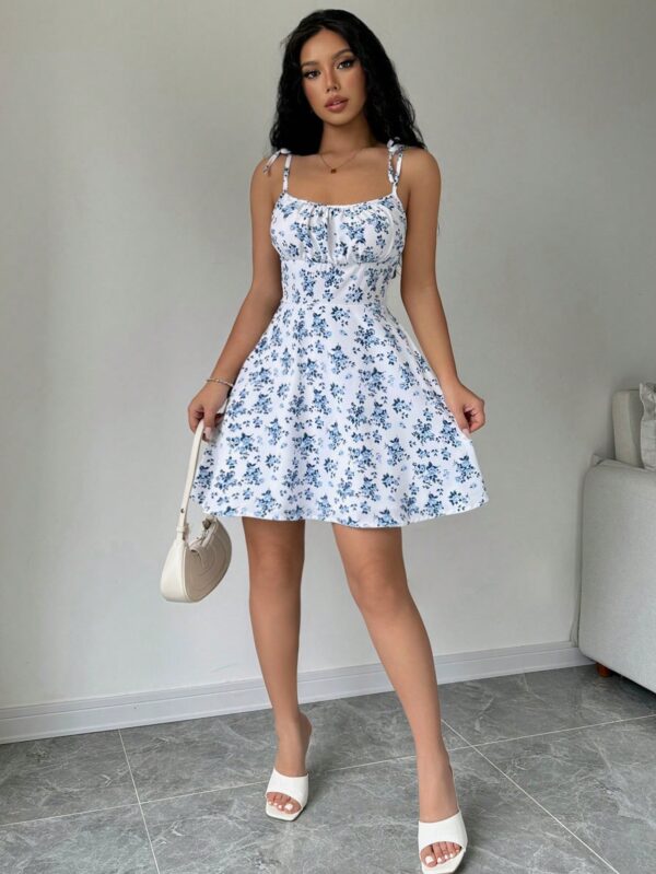 Vestido Corto Boho con Tirantes y Estampado Floral - Image 11