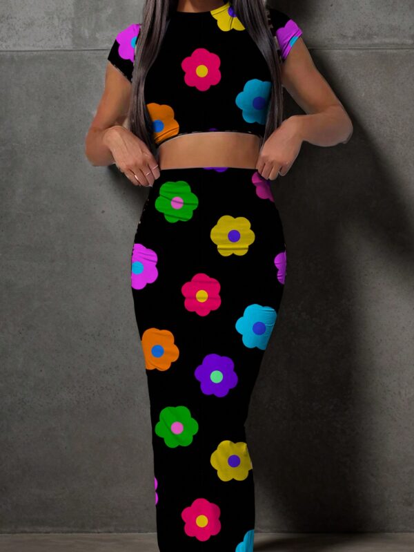 Set de Top y Falda Larga Estampado Floral Casual - Image 6