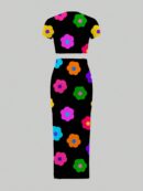 Set de Top y Falda Larga Estampado Floral Casual