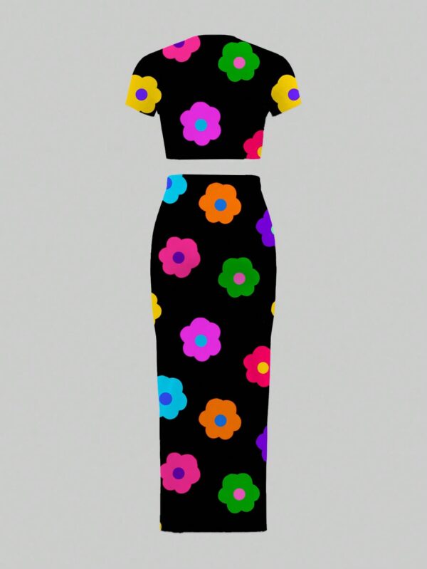 Set de Top y Falda Larga Estampado Floral Casual - Image 9