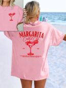 Camiseta Holgada de Verano con Estampado Margarita