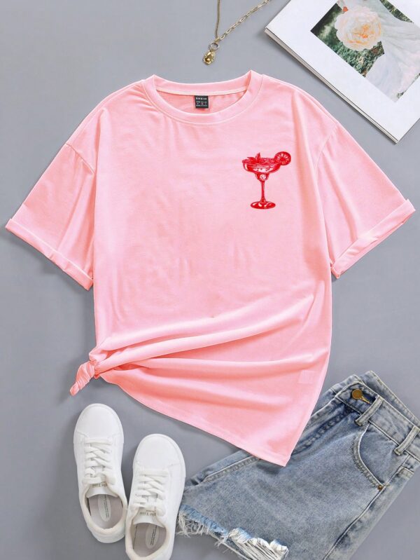 Camiseta Holgada de Verano con Estampado Margarita - Image 5