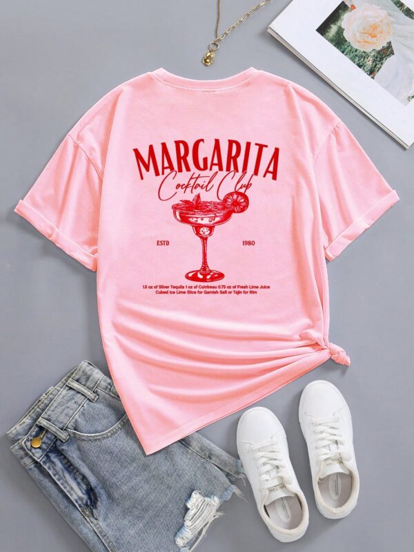 Camiseta Holgada de Verano con Estampado Margarita - Image 6