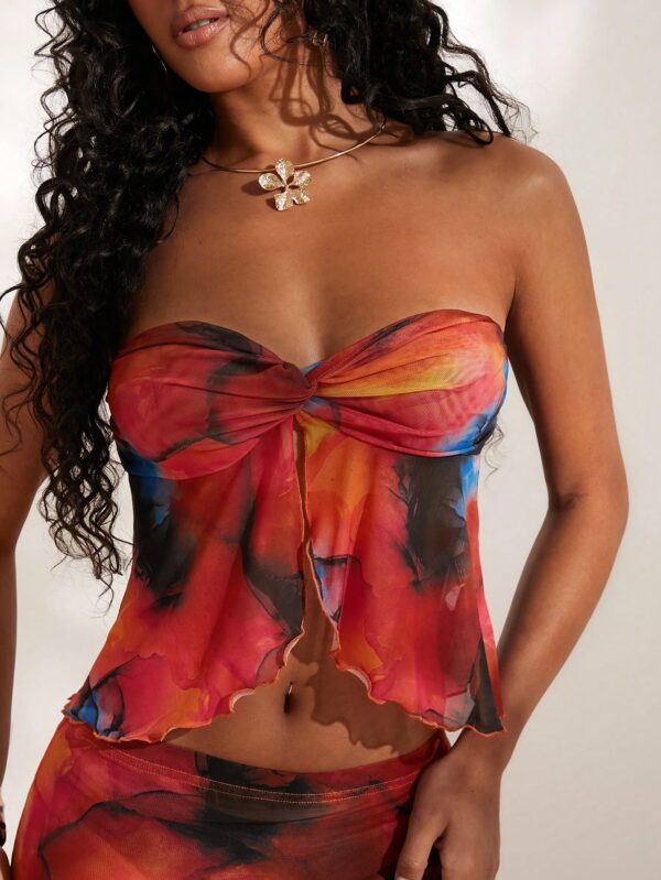 Set dos piezas Bandeau Bodycon estilo playero - Image 4