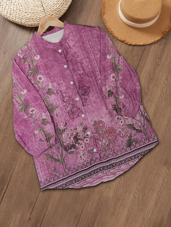 Camisa de Estilo Boho con Estampado Floral Vintage - Image 15
