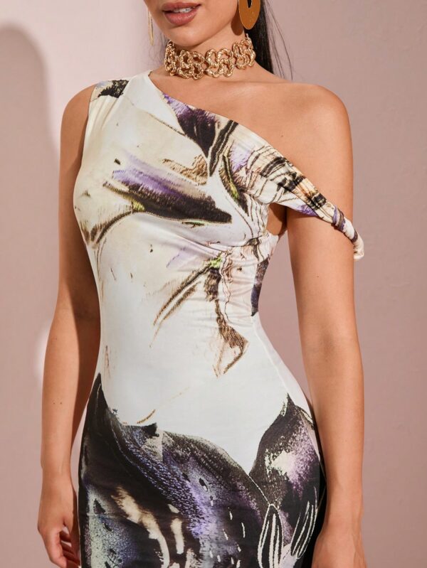 Vestido Bodycon Estampado Floral con Hombro Descubierto - Image 28