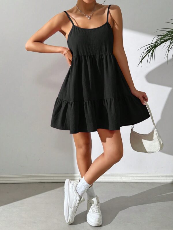 Vestido Casual Sin Espalda con Tirantes Finos - Image 4