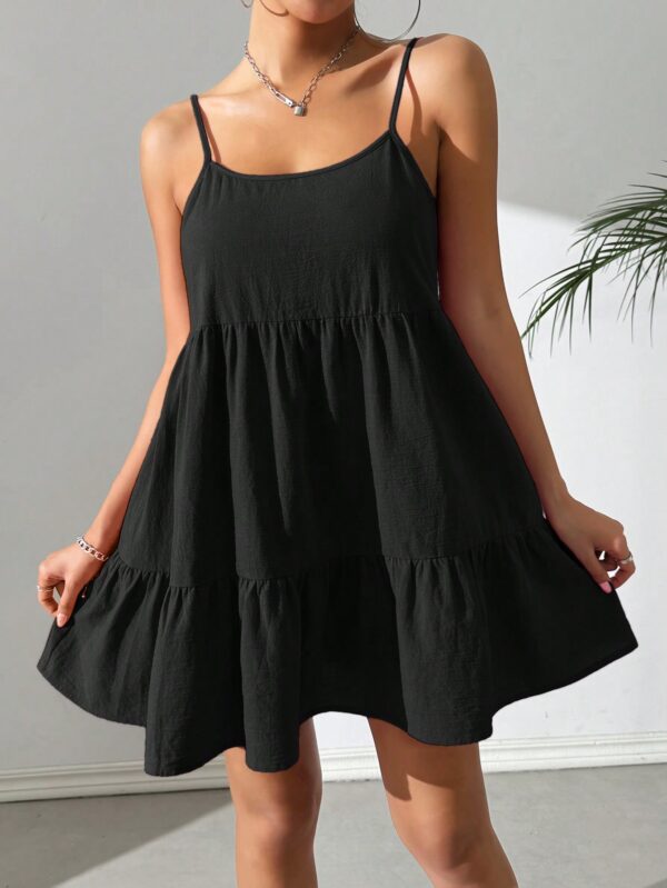 Vestido Casual Sin Espalda con Tirantes Finos - Image 8