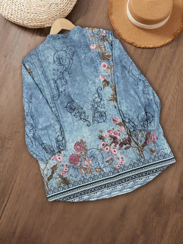 Camisa de Estilo Boho con Estampado Floral Vintage - Image 7