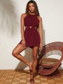 Mono Corto de Verano en Color Sólido con Detalles Calados