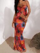 Set dos piezas Bandeau Bodycon estilo playero