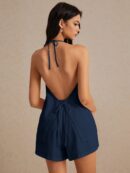 Set Casual de Verano con Top Halter y Shorts