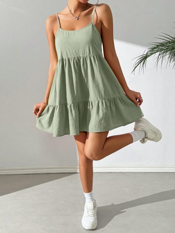 Vestido Casual Sin Espalda con Tirantes Finos - Image 11