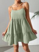 Vestido Casual Sin Espalda con Tirantes Finos