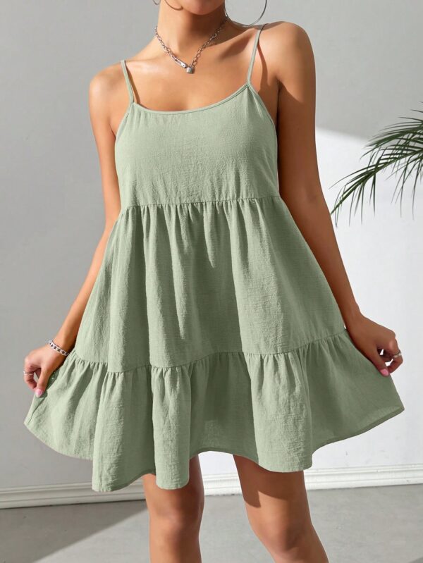Vestido Casual Sin Espalda con Tirantes Finos - Image 16