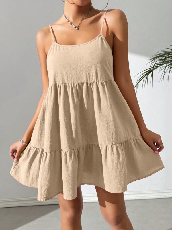 Vestido Casual Sin Espalda con Tirantes Finos - Image 24