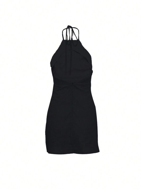 Vestido Mini sin Mangas con Espalda Descubierta y Cuello Halter - Image 8