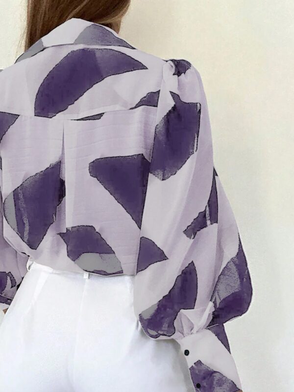 Camisa Estampada Multicolor de Manga Larga para Uso Diario - Image 30