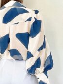 Camisa Estampada Multicolor de Manga Larga para Uso Diario