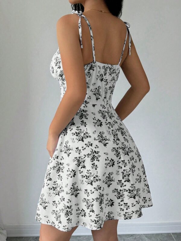 Vestido Corto Boho con Tirantes y Estampado Floral - Image 2