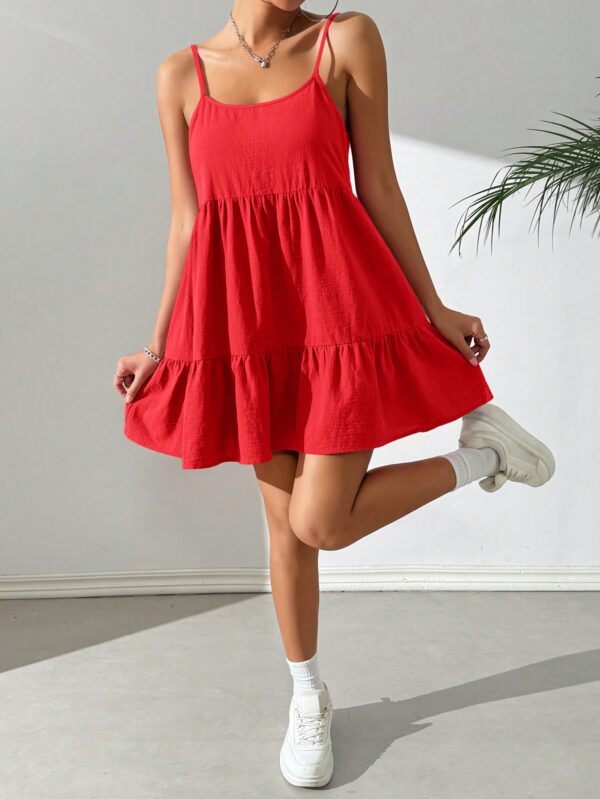 Vestido Casual Sin Espalda con Tirantes Finos - Image 58