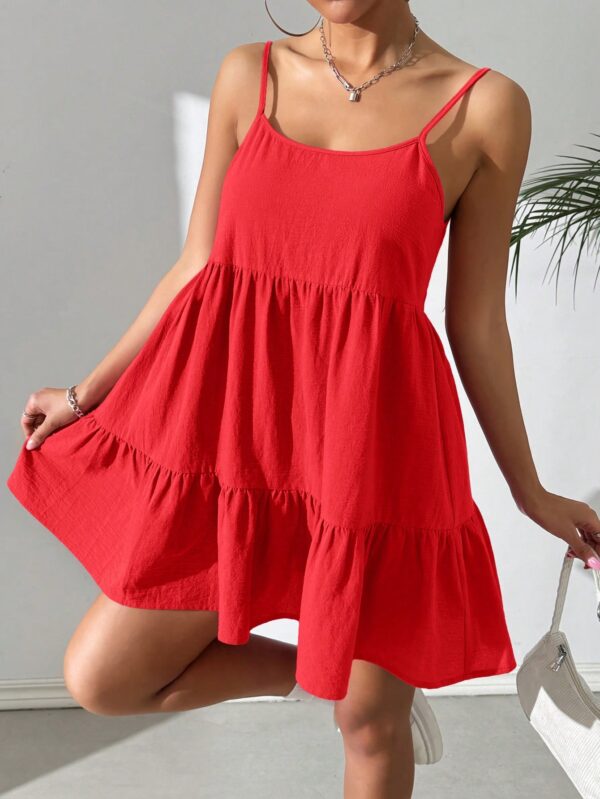 Vestido Casual Sin Espalda con Tirantes Finos - Image 61