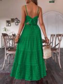 Vestido Boho Elegante Espalda Descubierta con Tirantes