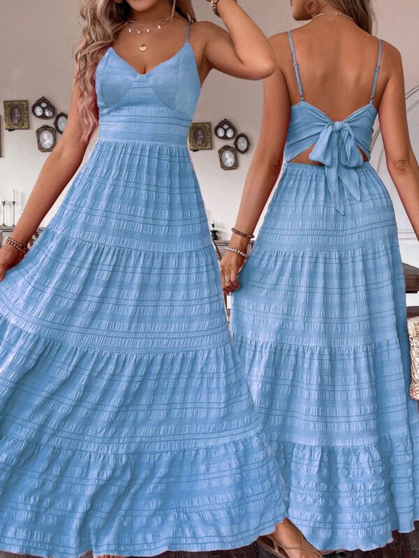 Vestido Boho Elegante Espalda Descubierta con Tirantes - Image 23