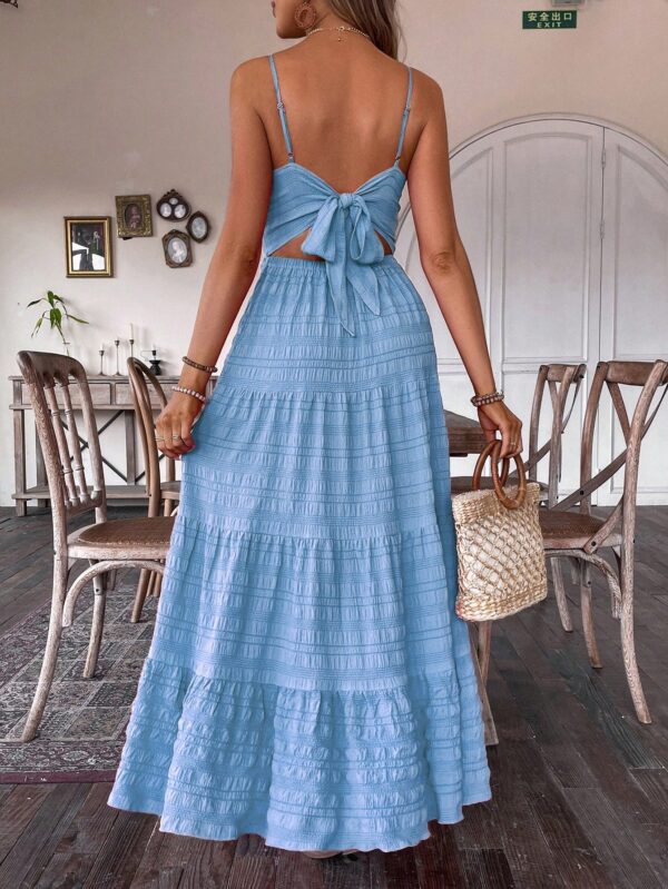 Vestido Boho Elegante Espalda Descubierta con Tirantes - Image 24