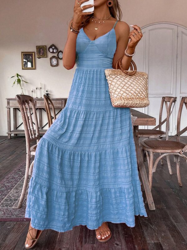 Vestido Boho Elegante Espalda Descubierta con Tirantes - Image 25