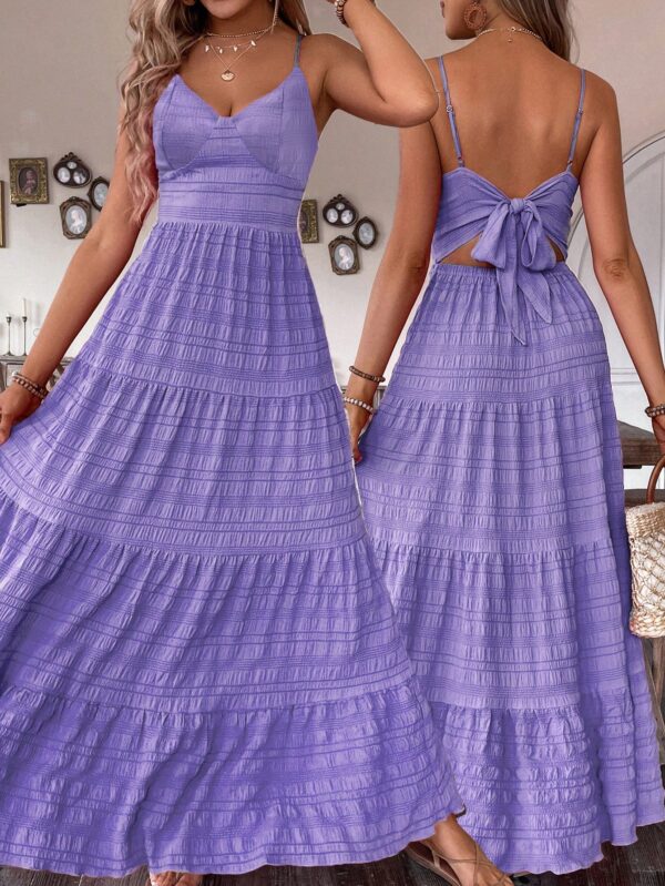 Vestido Boho Elegante Espalda Descubierta con Tirantes - Image 51