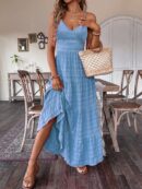 Vestido Boho Elegante Espalda Descubierta con Tirantes
