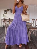 Vestido Boho Elegante Espalda Descubierta con Tirantes