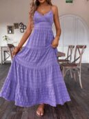 Vestido Boho Elegante Espalda Descubierta con Tirantes
