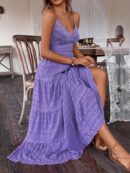 Vestido Boho Elegante Espalda Descubierta con Tirantes