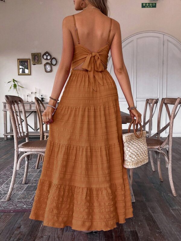 Vestido Boho Elegante Espalda Descubierta con Tirantes - Image 31