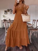 Vestido Boho Elegante Espalda Descubierta con Tirantes