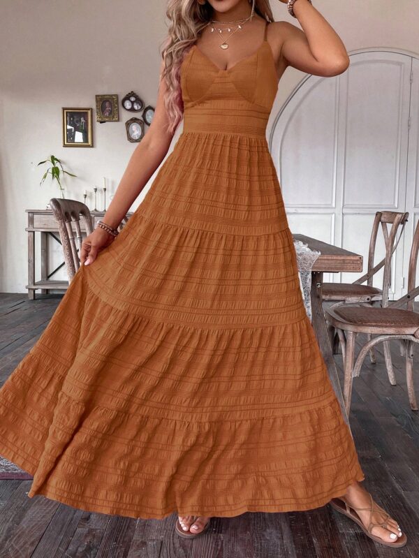 Vestido Boho Elegante Espalda Descubierta con Tirantes - Image 33