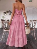 Vestido Boho Elegante Espalda Descubierta con Tirantes