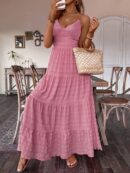 Vestido Boho Elegante Espalda Descubierta con Tirantes