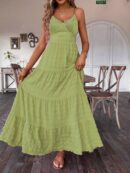 Vestido Boho Elegante Espalda Descubierta con Tirantes